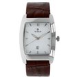 Titan Analog with Date White Dial Leather Strap watch for Men - image number 0