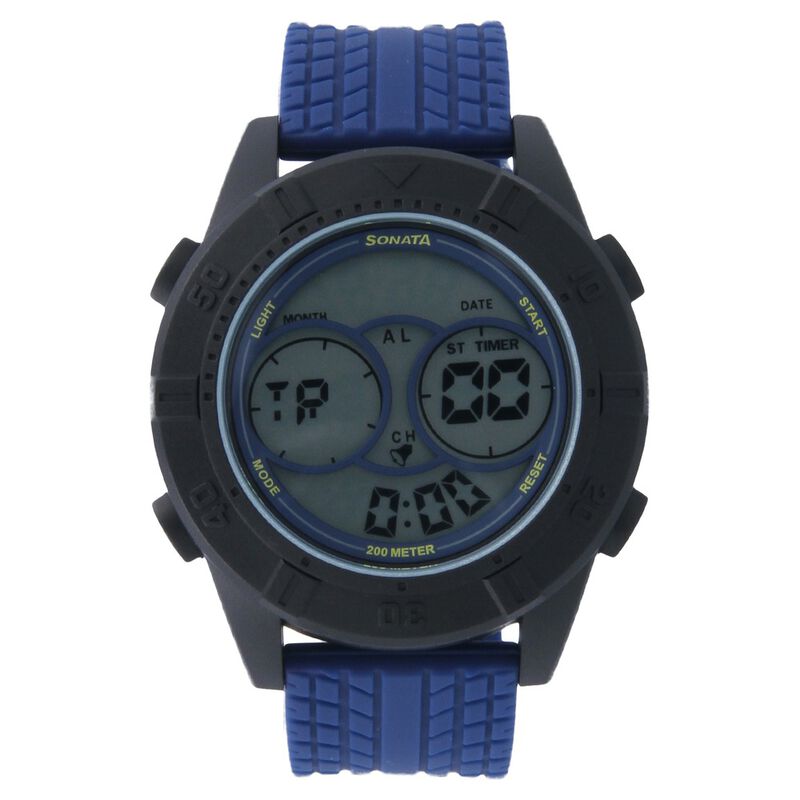 SF Digital Dial Blue Plastic Strap Watch for Men