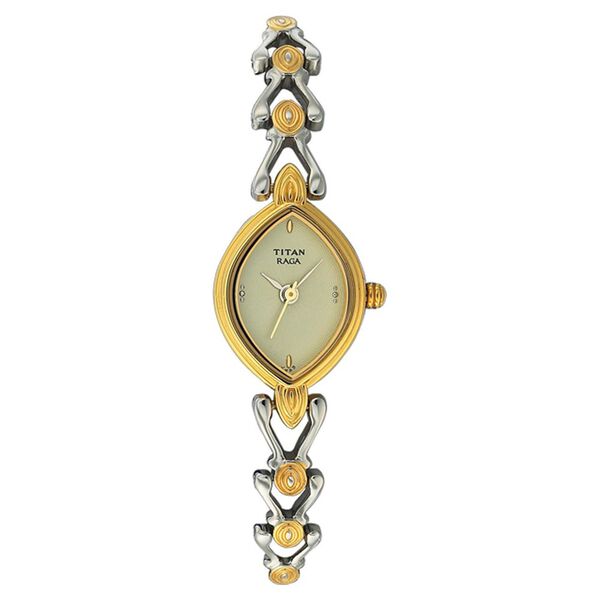 Titan Quartz Analog Champagne Dial Watch for Women - image number 0