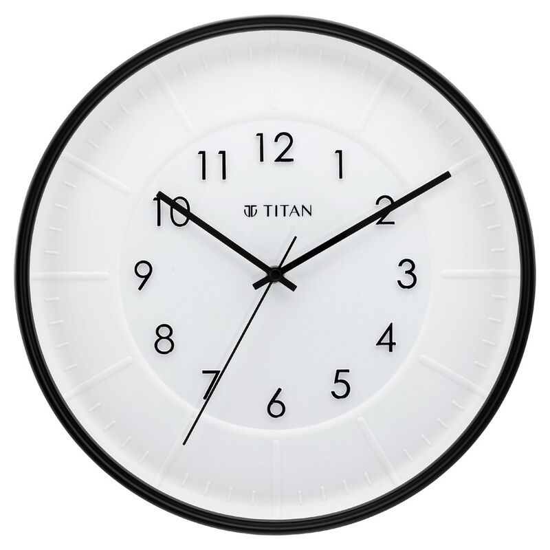 Buy Online Titan Contemporary Wall Clock with Raised Numbers 30.8 cm