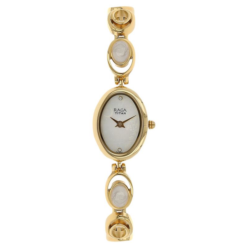 Titan Raga Moonlight Mother of Pearl Dial Women Watch With Metal Strap - image number 0