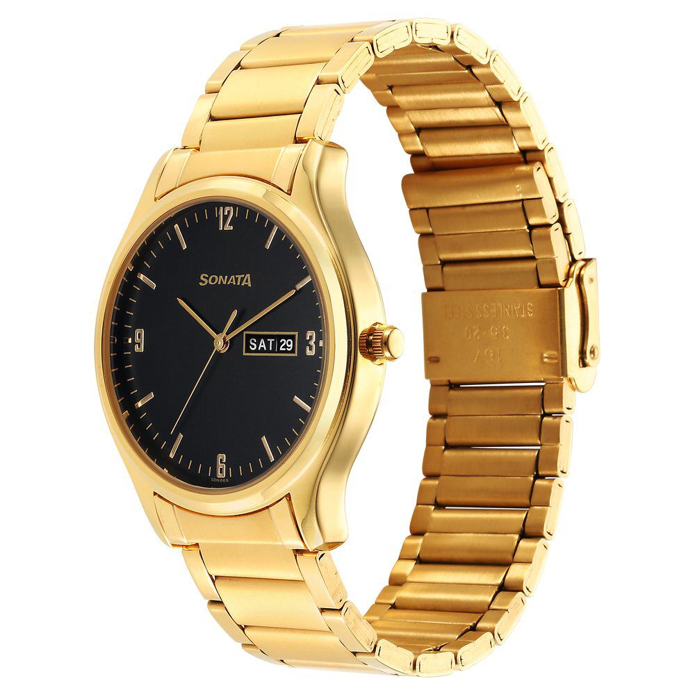 Sonata gold watches for mens store