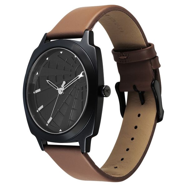 Fastrack Groove Quartz Analog Black Dial Guys Leather Watch - image number 4