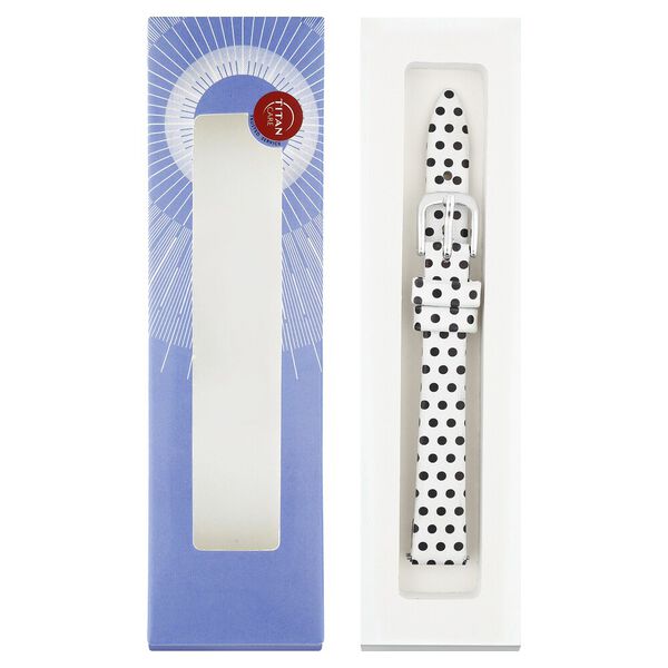 14 mm White Genuine Leather Strap for Women - image number 5