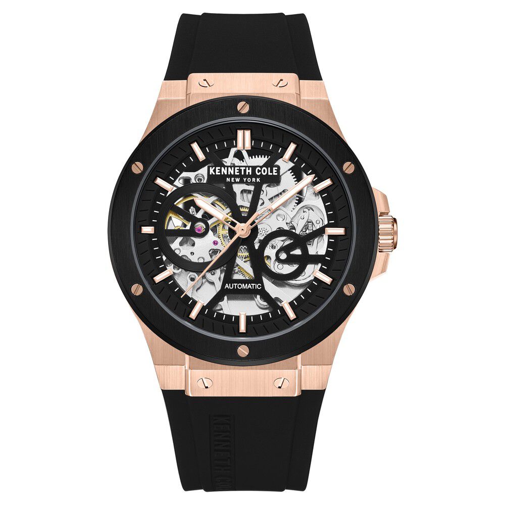 Buy Online Kenneth Cole Automatic Black Dial Stainless Steel Strap Watch for Men kcwgr0033503mn Titan