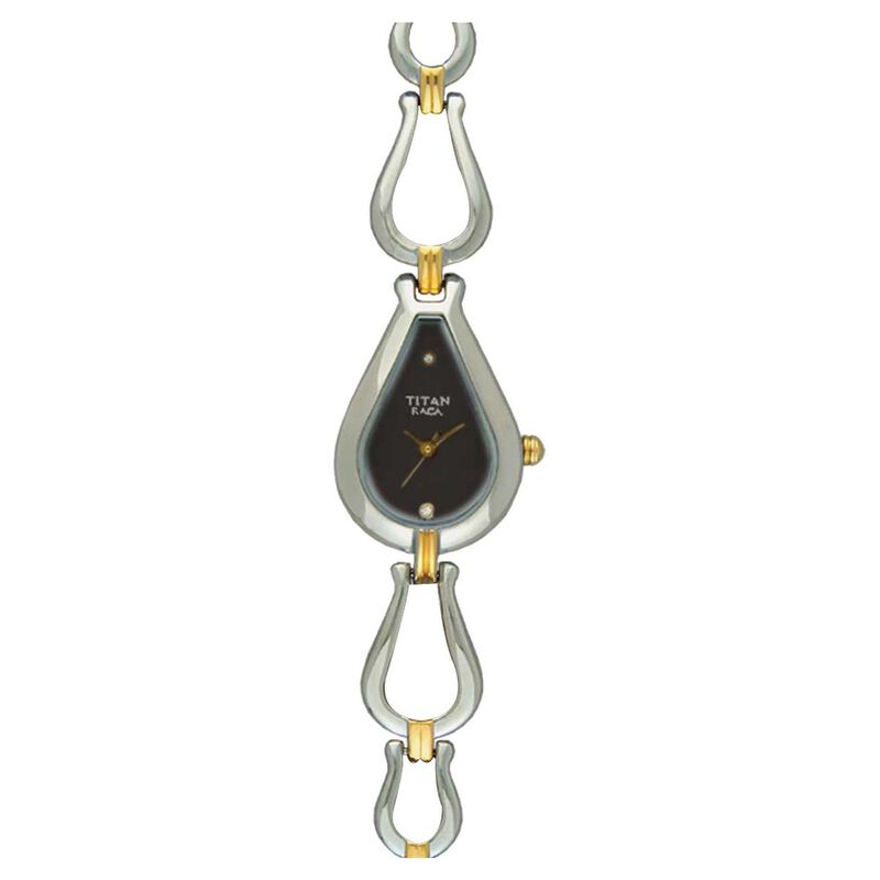 Titan Quartz Analog Black Dial Watch for Women
