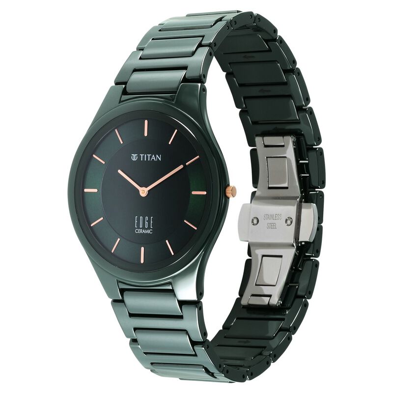 Titan Edge Ceramic Green Dial Analog Ceramic Strap watch for Men - image number 3