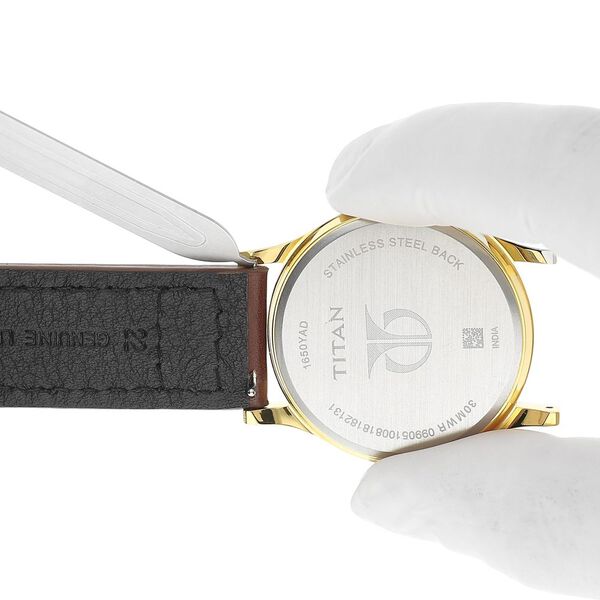 22 mm Brown Genuine Leather Straps for Men - image number 6