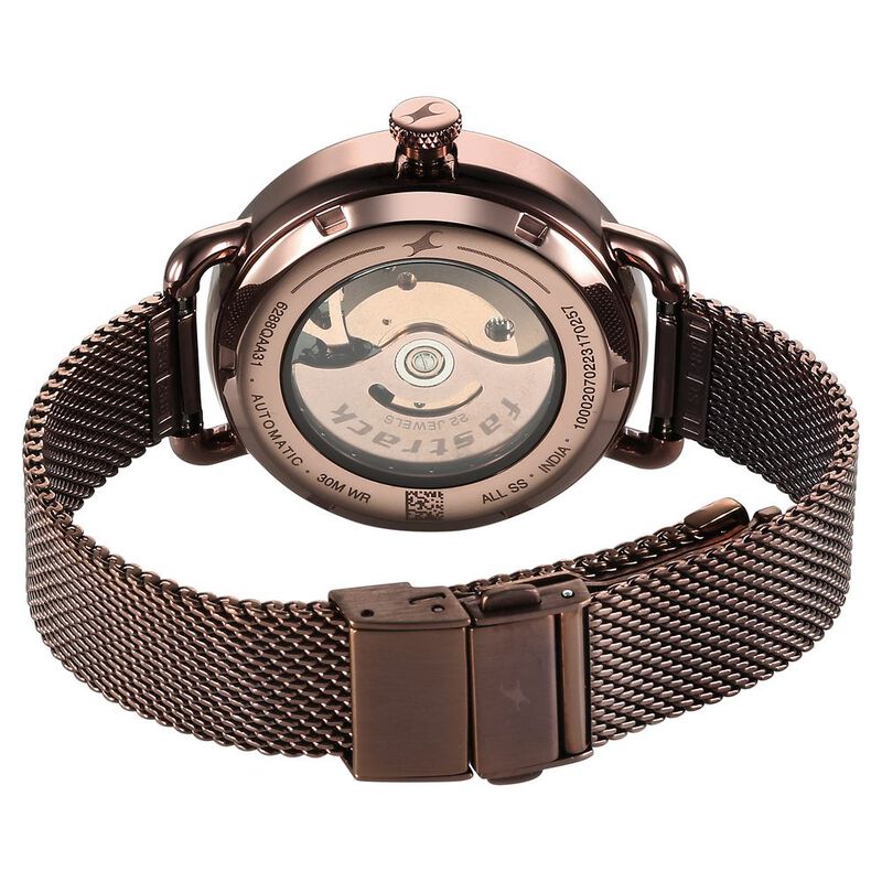 Buy Online Fastrack Automatics Brown Dial Stainless Steel Strap Watch for  Girls - 6288qm01 | Titan