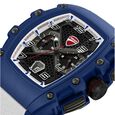 Ducati Quartz Multifunction Black Dial Blue Silicone Strap Watch For Men - image number 3