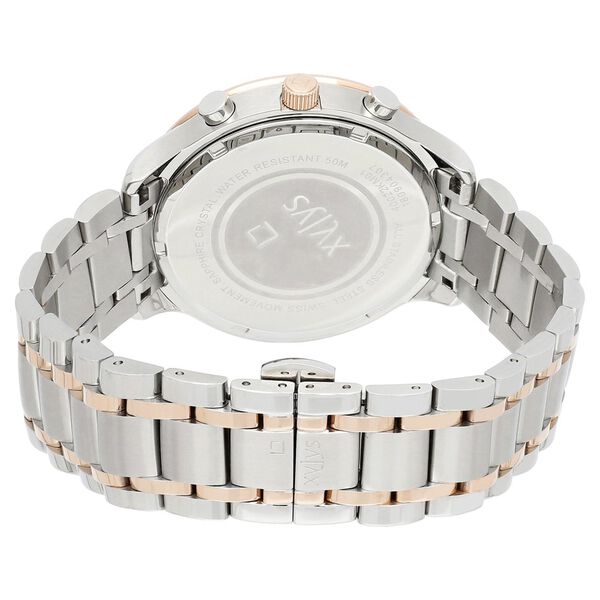 Xylys Swiss Multifunction Two Toned Stainless Steel Strap and White Dial Watch For Men - image number 4