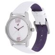 Fastrack Quartz Analog Silver Dial Leather Strap Watch for Girls - image number 1