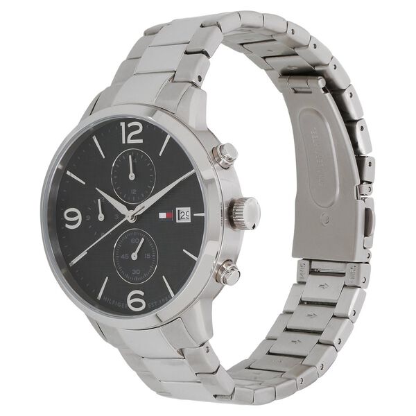 Tommy Hilfiger Quartz Multifunction Black Dial Metal Strap Watch for Men - image number 1