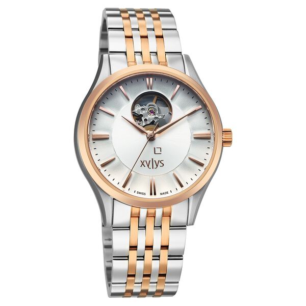 Xylys Belvedere Automatic White Dial Two Toned Stainless Steel Strap Watch For Men - image number 1
