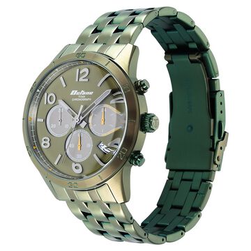 Titan Octane Classic Sporty Green Dial Chronograph Stainless Steel Strap watch for Men