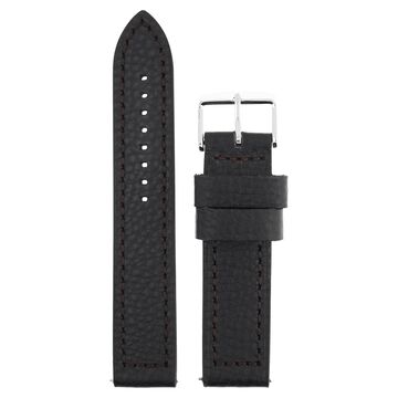22 mm Black Genuine Leather Straps for Men