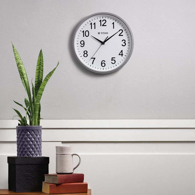 Titan 30cm White faced Silent Wall Clock for Modern Homes - image number 1