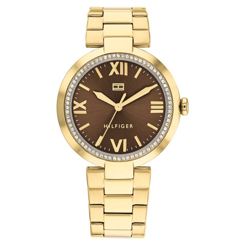 Tommy Hilfiger Quartz Analog Brown dial Stainless Steel Strap Watch for Women - image number 0