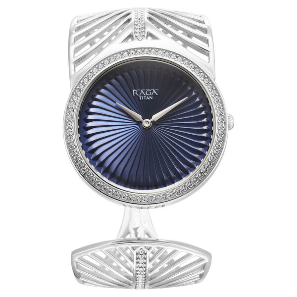 Titan Raga Silver Quartz Analog Blue Dial With Sterling Silver Metal Strap And Case Watch For Women (Small) - image number 1