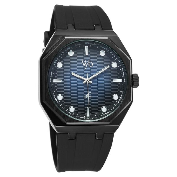 Vyb Rebel By Fastrack Quartz Analog Multicoloured Dial Black Silicone Strap Watch For Guys - image number 2