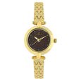 Titan Quartz Analog Champagne Dial Stainless Steel Strap Watch for Women