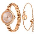 Fastrack Pulse Quartz Analog Rose Gold Dial Metal Strap Watch For Girls - image number 2