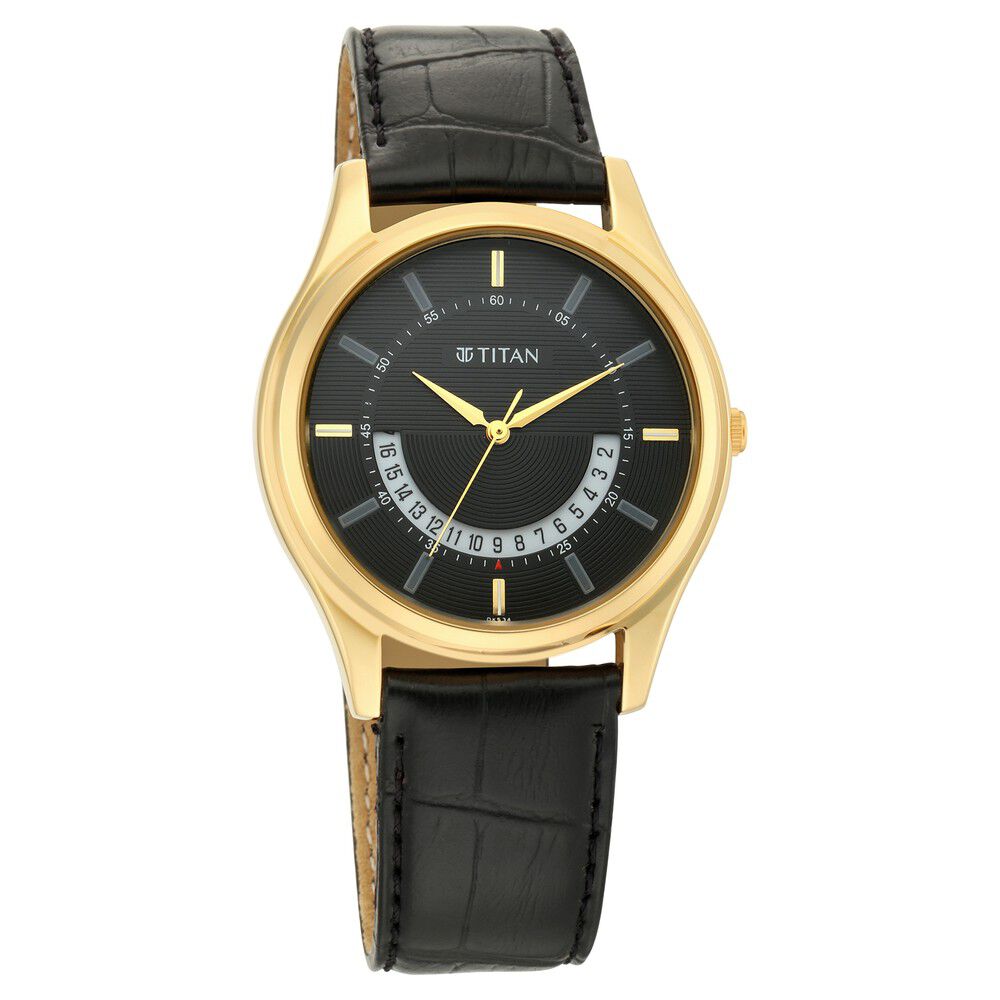 Titan watch on sale black belt