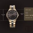 Titan Slim Ceramic Fusion Quartz Analog with Date Grey Dial Stainless Steel Strap Watch For Men - image number 2