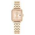 Tommy Hilfiger Quartz Analog Golden Dial Rose Gold Stainless Steel Strap Watch For Women - image number 0