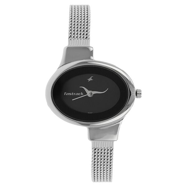 Fastrack Quartz Analog Black Dial Stainless Steel Strap Watch for Girls - image number 0