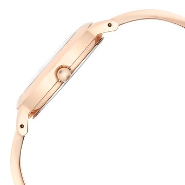 Titan Raga Memoirs Quartz Analog White Dial With Rose Gold Color Metal Strap Watch For Women