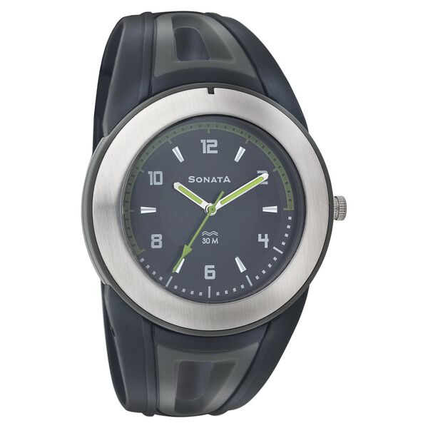 Sonata Quartz Analog Black Dial Strap Watch for Men - image number 0