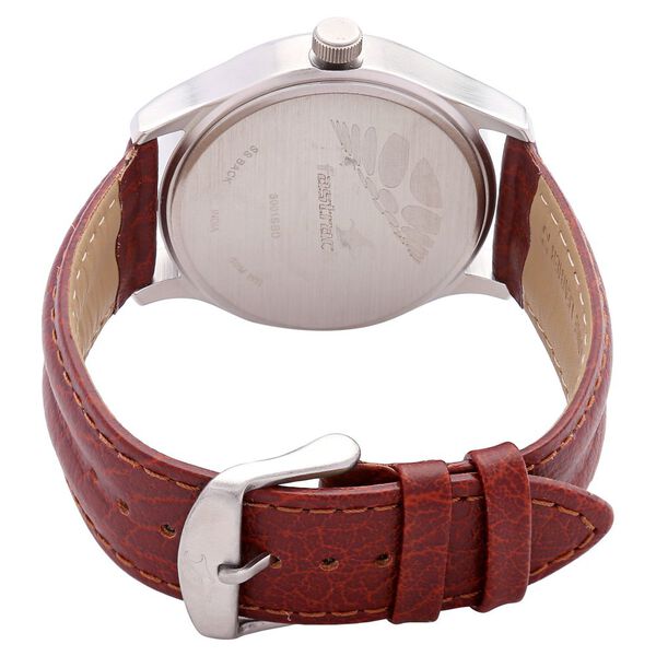 Fastrack Quartz Analog Black Dial Leather Strap Watch for Guys - image number 2