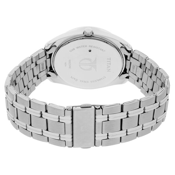Titan Purple Black Dial Analog with Day and Date Stainless Steel Strap watch for Men - image number 3