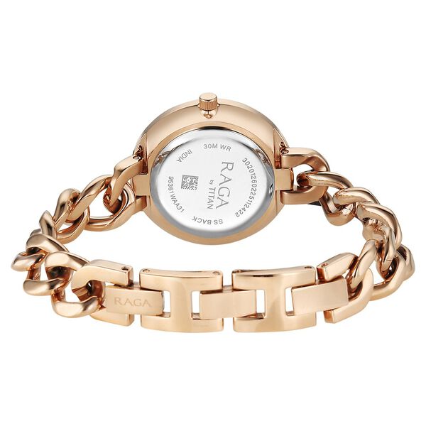 Titan Raga Showstopper Quartz Analog Silver Dial Metal Strap Watch For Women - image number 4