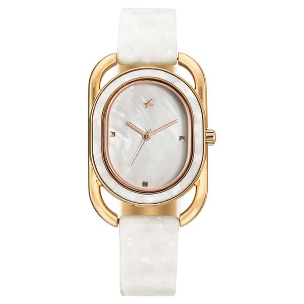 Fastrack Younique Quartz Analog Mother of Pearl Dial Two Toned Acetate & Metal Strap Watch For Girls - image number 0