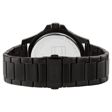 Tommy Hilfiger Quartz Analog Black Round Dial Black Stainless Steel Strap Watch For Men