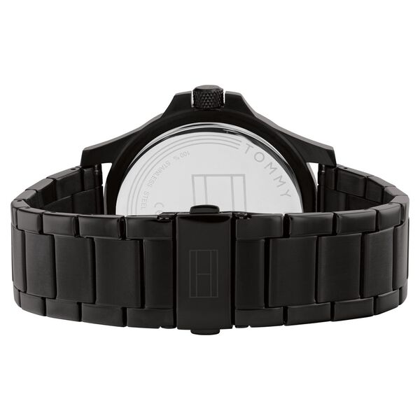 Tommy Hilfiger Quartz Analog Black Round Dial Black Stainless Steel Strap Watch For Men - image number 2