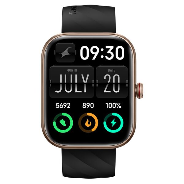 Fastrack Kruz+ 4.85 CM Super HD Display with Functional Crown and Black Silicone Strap Smart Watch for Unisex - image number 0