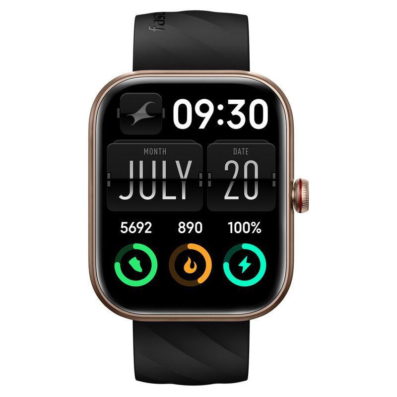 Fastrack Kruz+ 4.85 CM Super HD Display with Functional Crown and Black Silicone Strap Smart Watch for Unisex