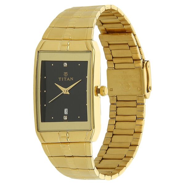 Titan Black Dial Analog with Date Metal Strap watch forMen - image number 3