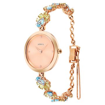 Titan Nebula Jewels 18k Rose Gold Analog with Diamonds studded Indices Watch for Women