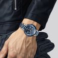 Titan Ceramic Fusion Quartz Multifunction Blue Dial Silver Dual-Toned Stainless Steel Bracelet Watch for Men - image number 7