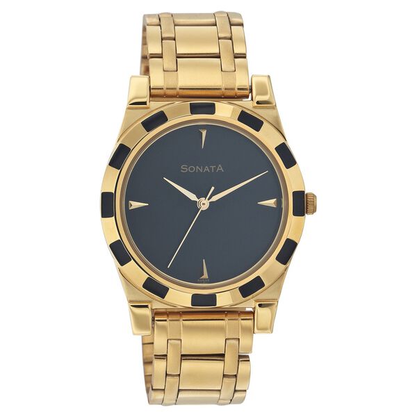 Sonata Quartz Analog Black Dial Watch for Men - image number 0