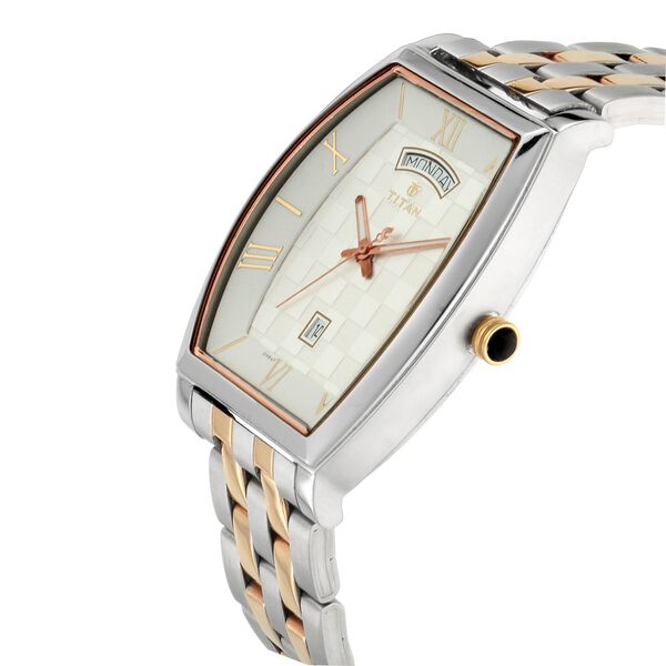 Titan Grandmaster Silver Dial Analog with Day and Date Stainless Steel Strap watch for Men - image number 2