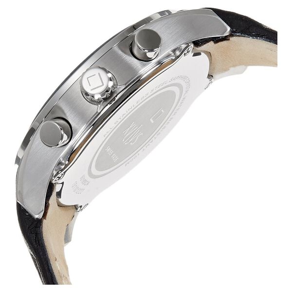 Xylys Swiss Chronograph Black Leather Strap and Black Dial Watch For Men - image number 1