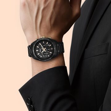 Octane Black Dial Chronograph Watch for Men