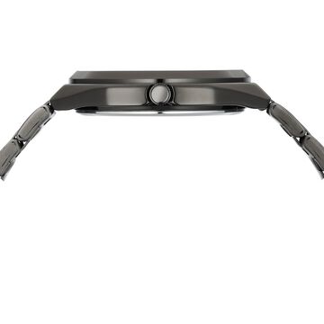 Vyb Horizon By Fastrack Quartz Analog Grey Dial Grey Stainless Steel Strap Watch For Guys