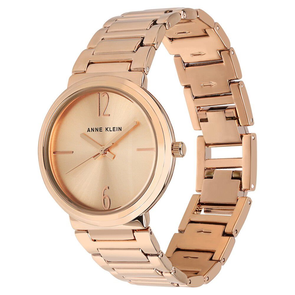 Buy Online Anne Klein Quartz Analog Rose Gold Dial Metal Strap