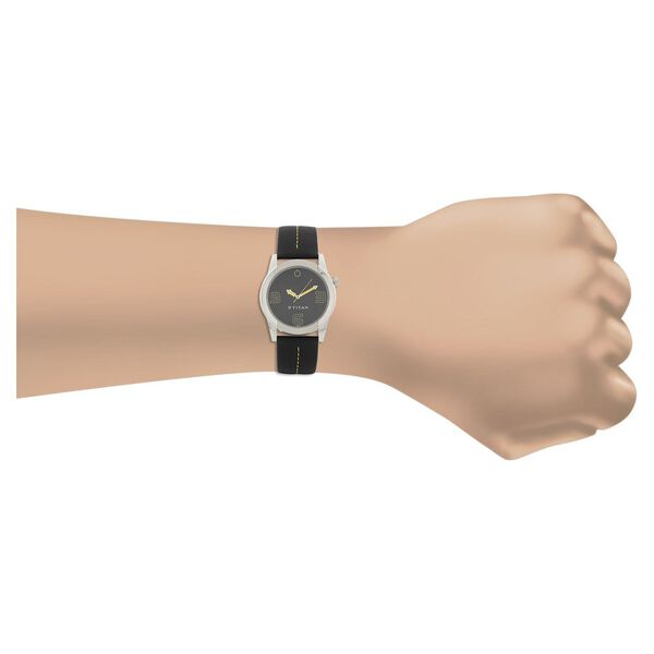 Titan Purple Black Dial Analog Leather Strap watch for Men - image number 3
